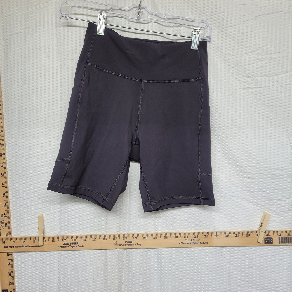 Tek Gear Ultrastretch High Waisted Bike Shorts Gray Small Pockets